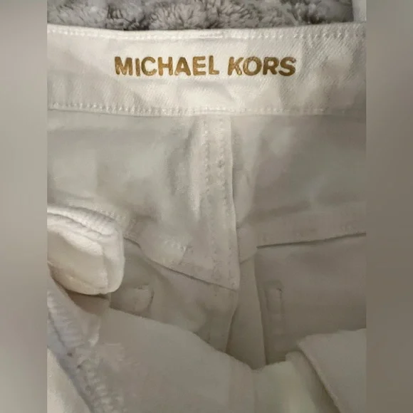๐ โ๏ธ Michael Kors Sailor High Rise Flared Leg Jeans with gold hardware Buttons - Picture 6 of 17